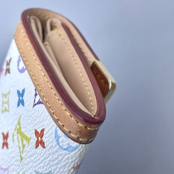 Louis Vuitton Takashi Murakami Snap Card Case Wallet Monogram Multicolor White - Picture 6 of 16